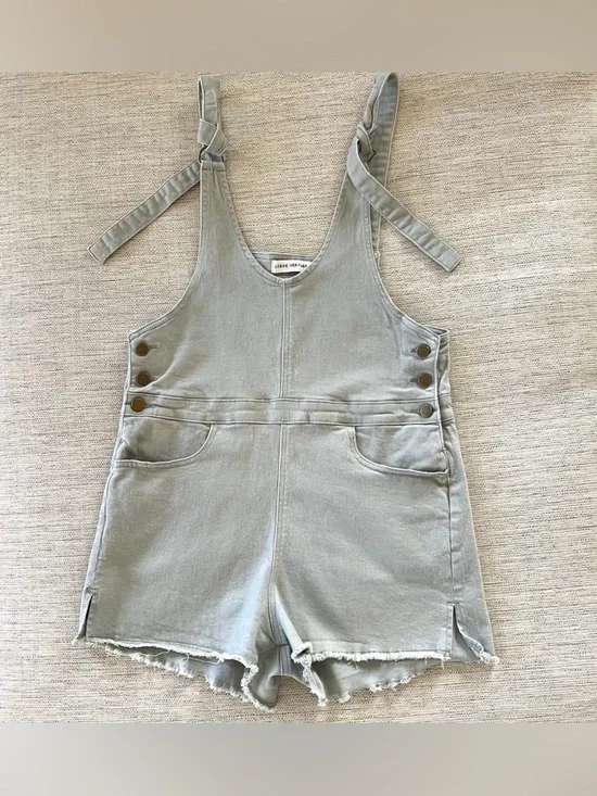 Légoe Heritage Sage Green Maternity Shortalls Romper- US Large - Picture 2 of 7